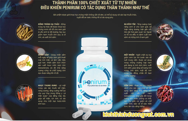 penirum thành phần gôm có những gì?